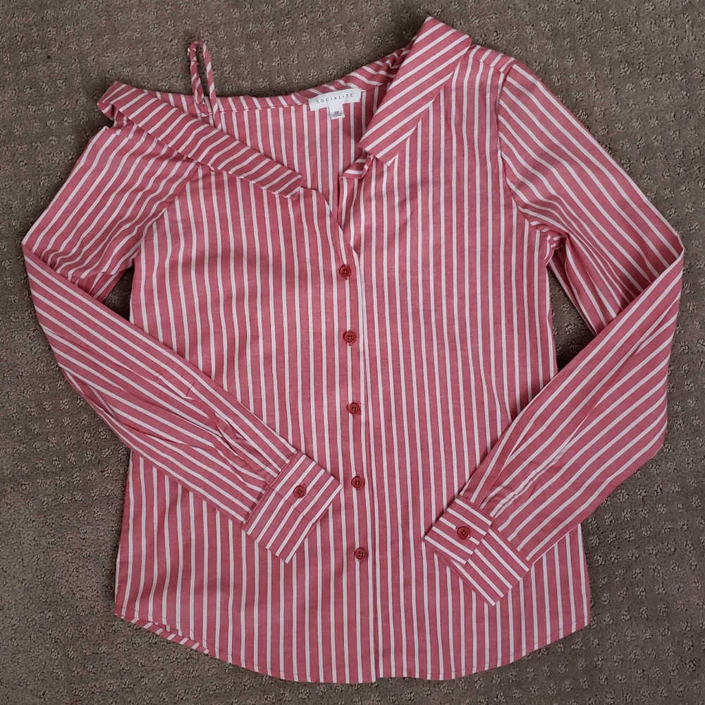 Asymmetrical striped top NWOT
